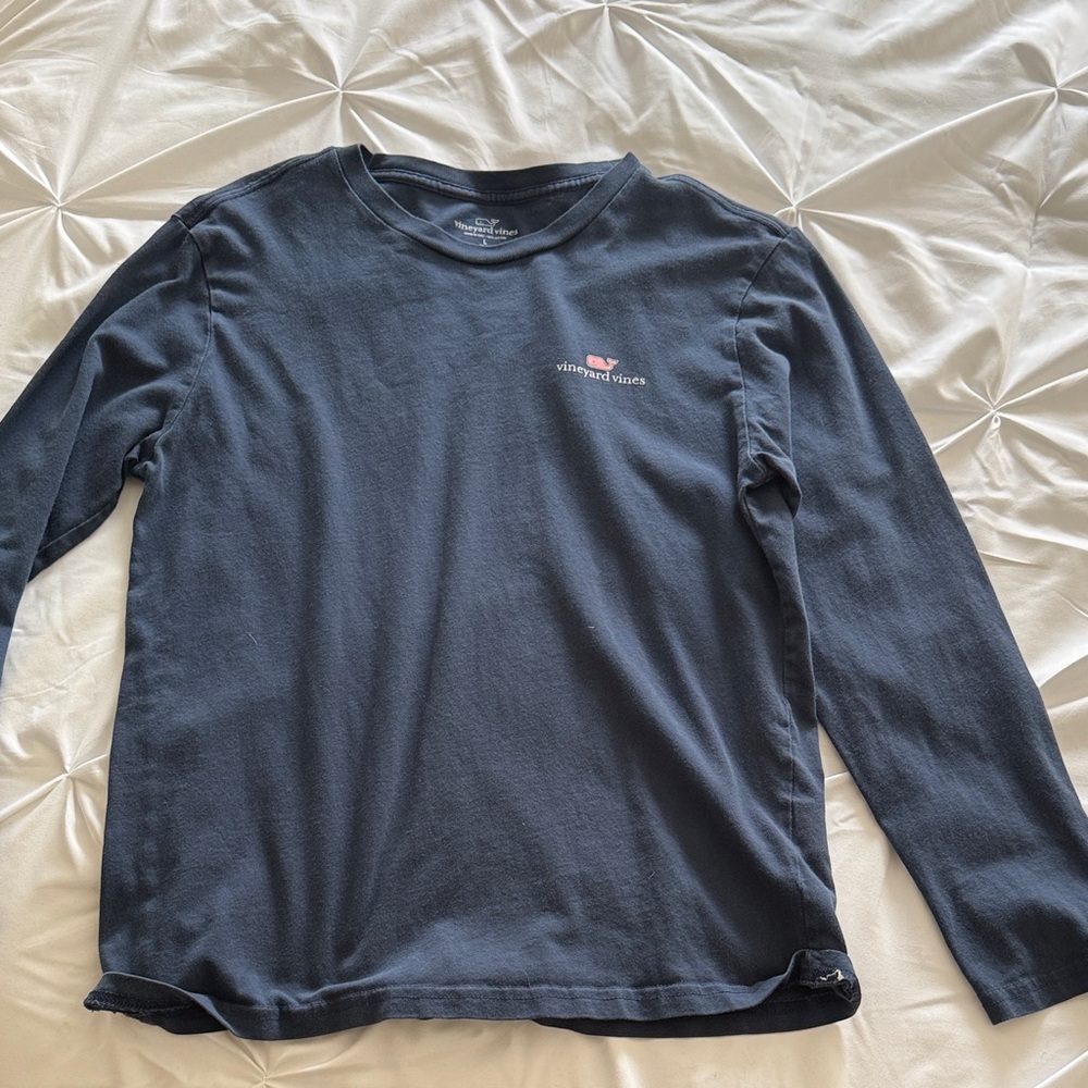Vineyard Vines Boys Dark Blue Long Sleeve Tee